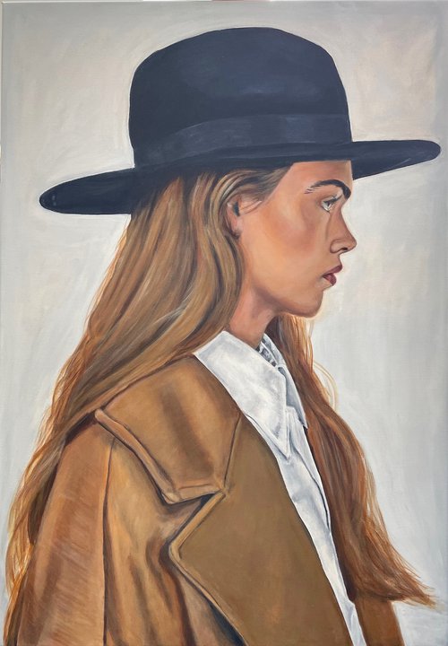 Blond in Trench by Elisabeth Bukenberger