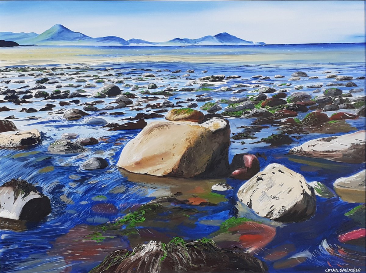 Photorealistic Oil Painting , Waterville Morning By Cathal Gallagher, 39 X 29, Artwork For Sale On Artfinder