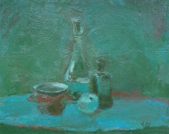 Green still life