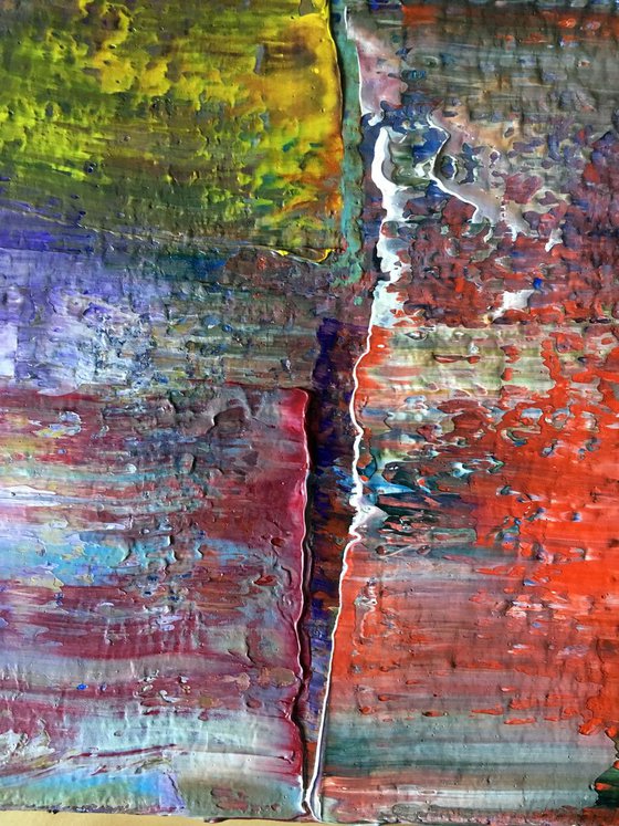 "Reflections" - Original PMS Abstract Geometric Oil Painting On Canvas - 30" x 30"