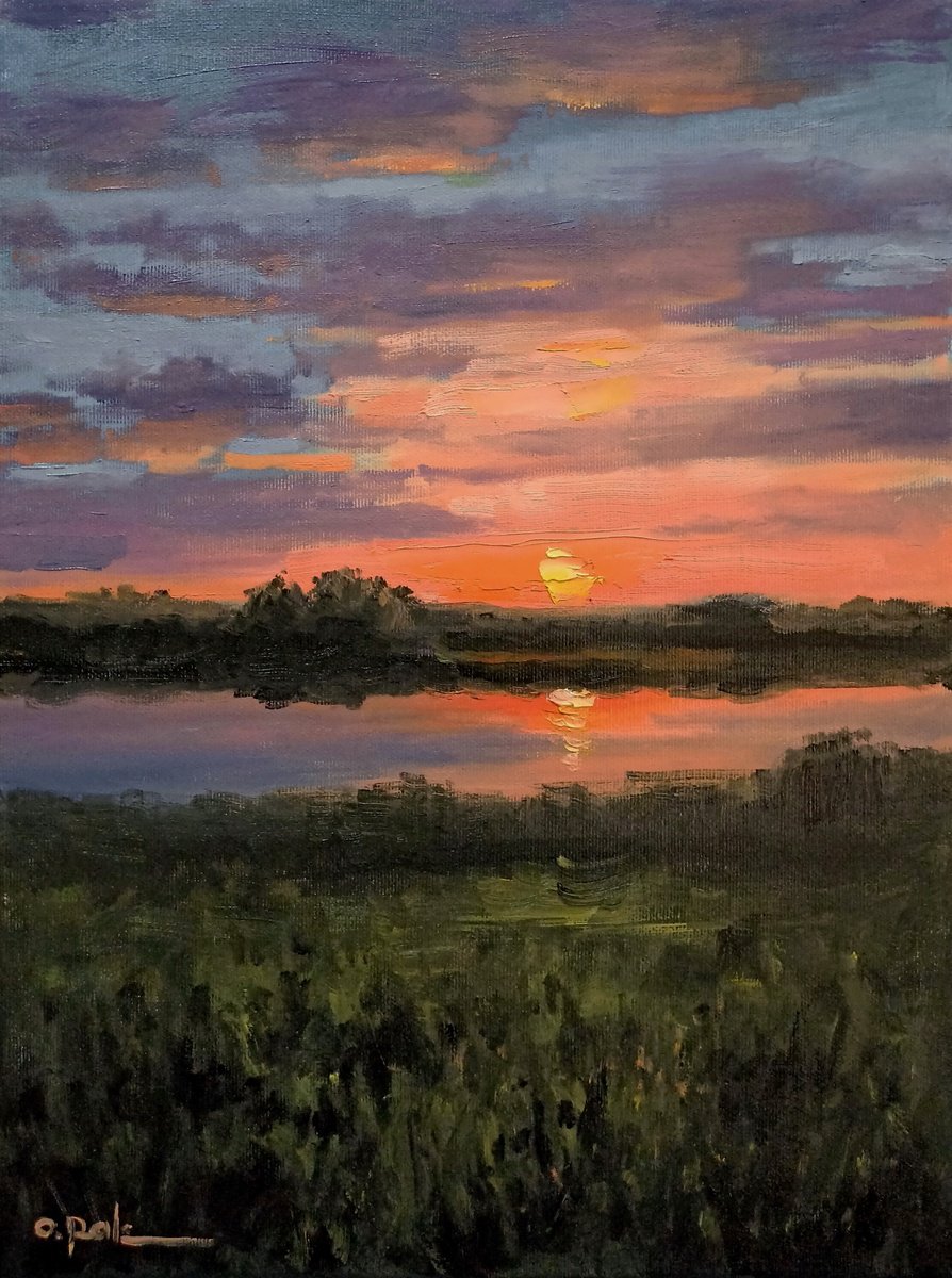 Evening Calm By Oleh Rak, 12 X 16, Artwork For Sale On Artfinder