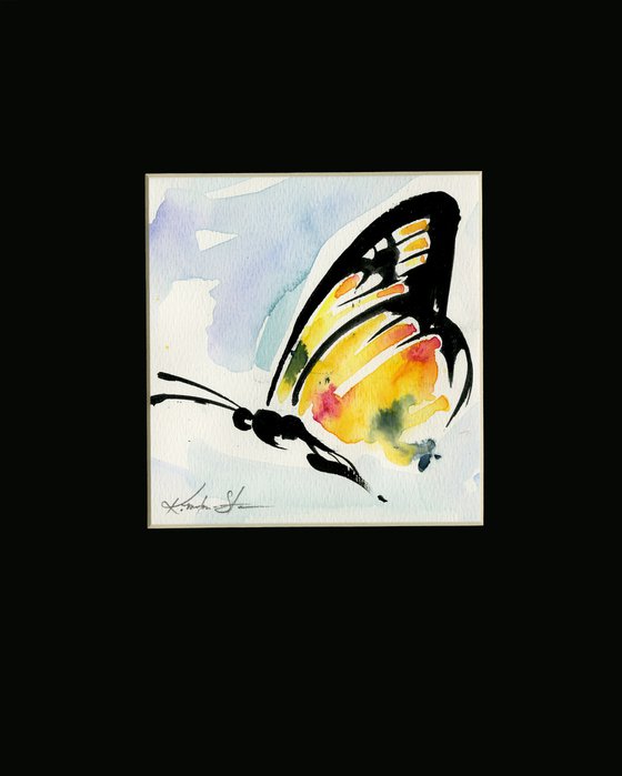 Butterfly Love 2 - Watercolor Painting by Kathy Morton Stanion