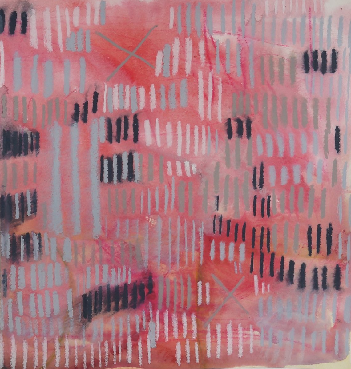 Abstract Painting By Anna Jannack, 11 X 11, Lines Xxxiii, Original Artwork