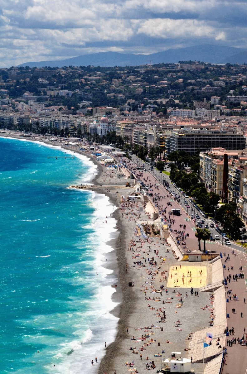 Photorealistic Cityscapes Photograph By Marc Ehrenbold, 30 X 40", Promenade Des Anglais, Original Artwork