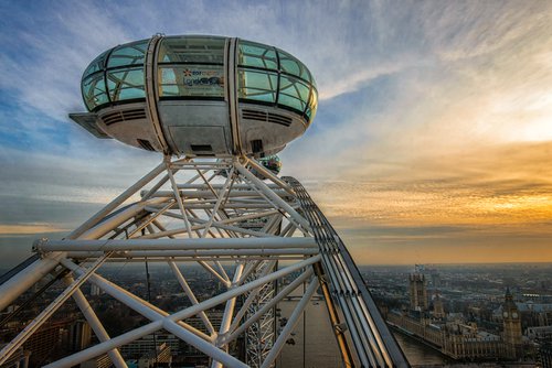 London Eye Sunset - A3 by Ben Robson Hull