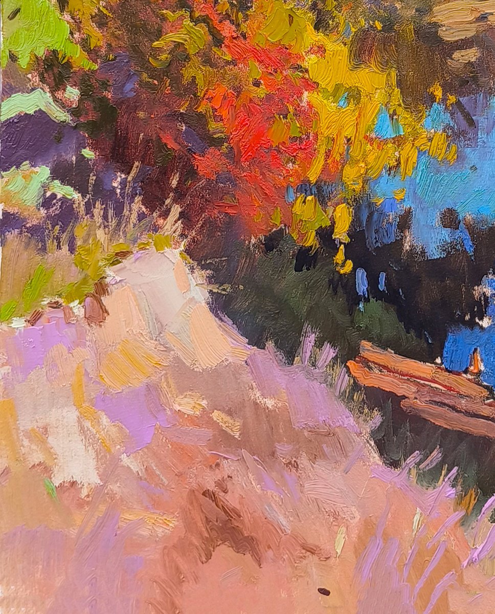 Impressionistic Landscape Oil Painting By Alexander Shandor, 18 X 24, Borzhava, Original Artwork