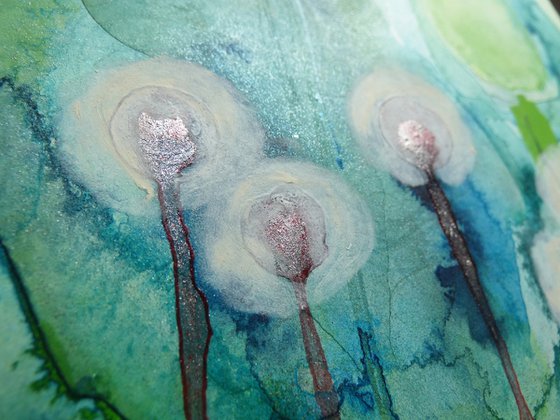 Green Spring Forest - abstract watercolor