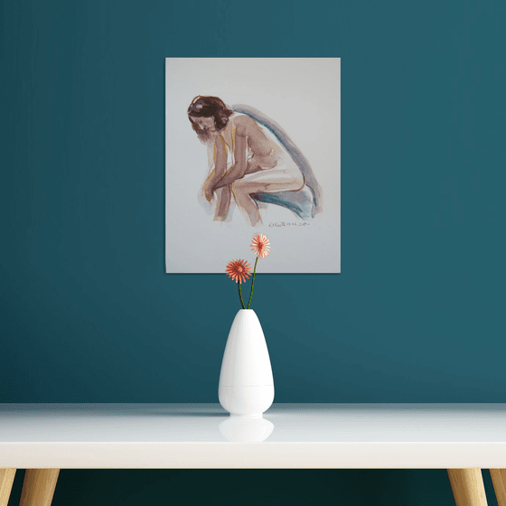 Seated female nude