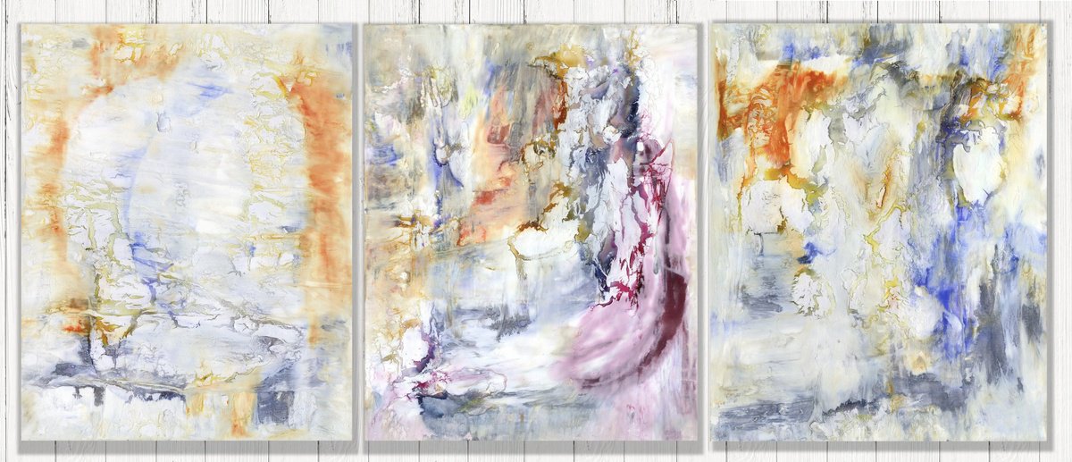 Expressive Painting , Mystical Moments 2 By Kathy Morton Stanion, 48 X 20, Artwork For Sale On Artfinder