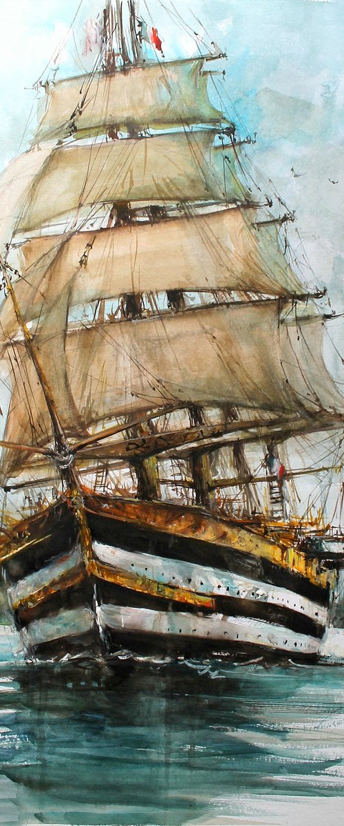 Amerigo Vespucci Ship by Maximo Damico