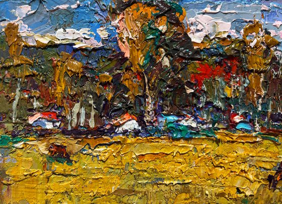 On the yellow autumn meadows