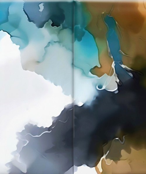 Diptych “Universe waves” by V+V Kniazievi