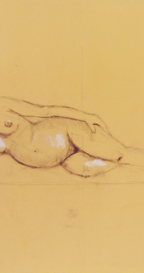 Reclining Pregnant Female Nude by Talya Johnson