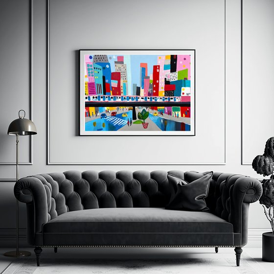 Modern Cityscape Subway