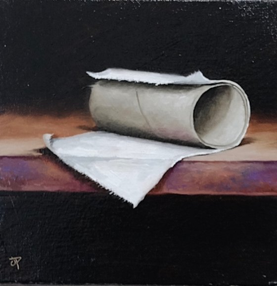 Loo roll  last sheet still life