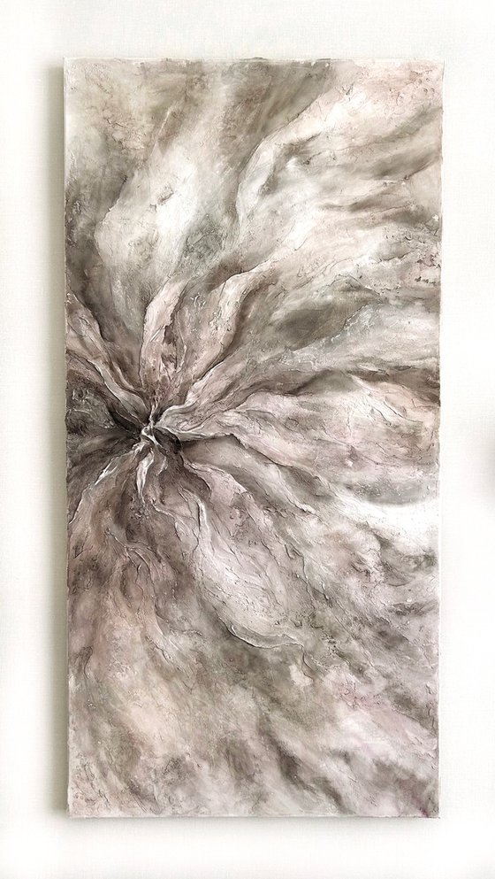 Floral textured wall art