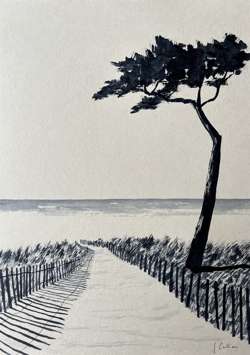 Ink Drawing , Ganivelles By Cadiou Frederic, 9 X 13, Artwork For Sale On Artfinder