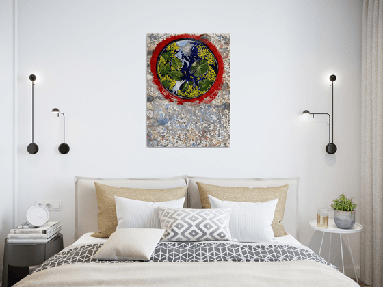 Enso with lotus leaves & duckweed