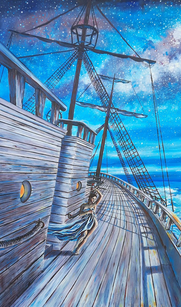 Oil Painting , The Night The Universe Answered Me. By Warren Faye, 23 X 35, Artwork For Sale On Artfinder