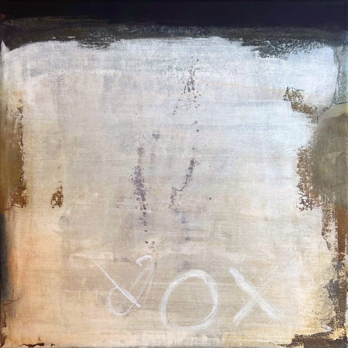 Abstract Painting By Sergio Aranda, 16 X 16", The Stillness Below, Original Artwork