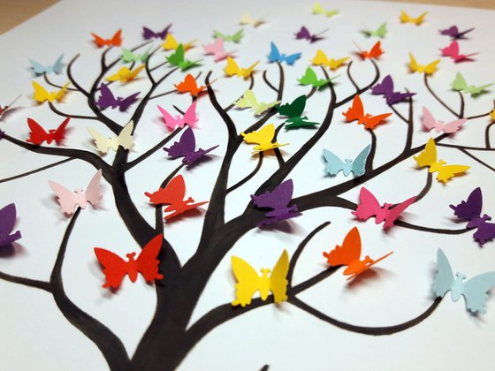 Tree with butterflies