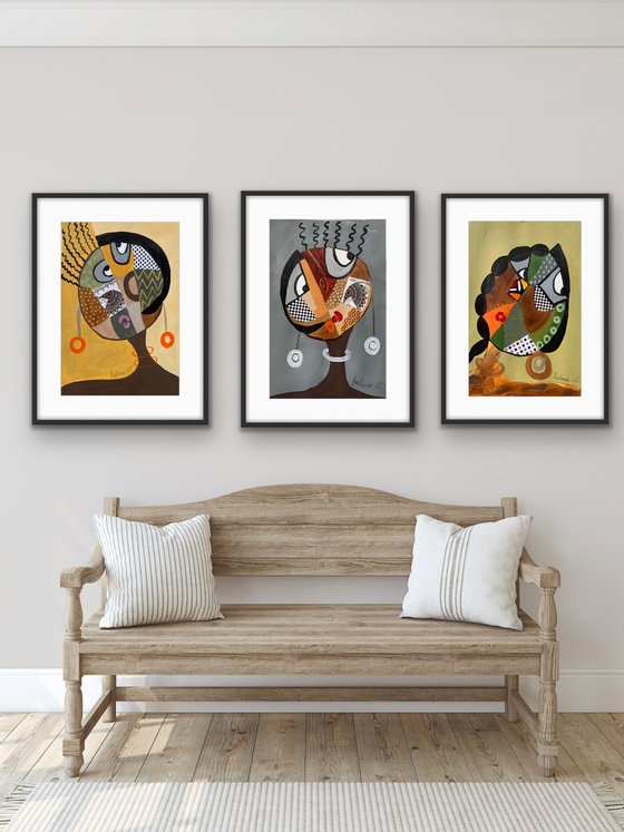 Selfie 3,4,5 (TRIPTYCH)