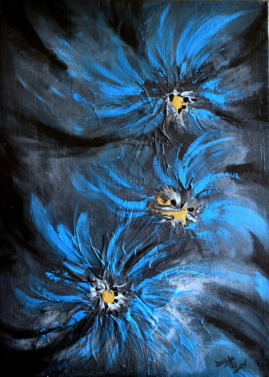 Abstract Acrylic Painting By Isabelle Vobmann, 13 X 18, Poesie, Original Artwork