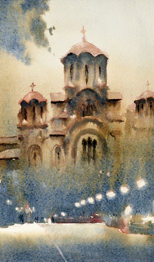 Tasmajdan and St Markos church by Nenad Kojić