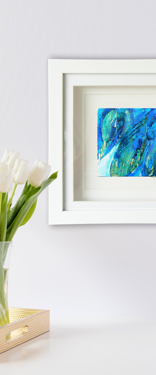 Mini original abstract #303 (original miniature abstract) by Carolynne Coulson