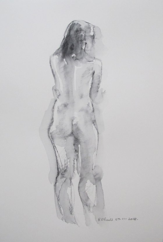 Standing female nude