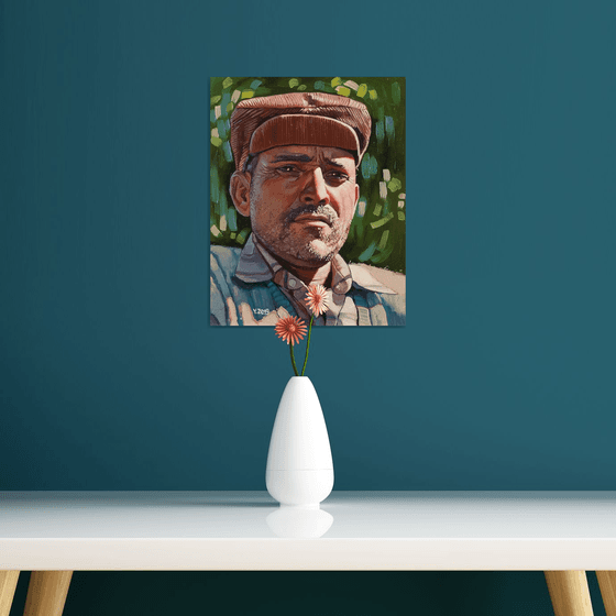 Male portrait with cap