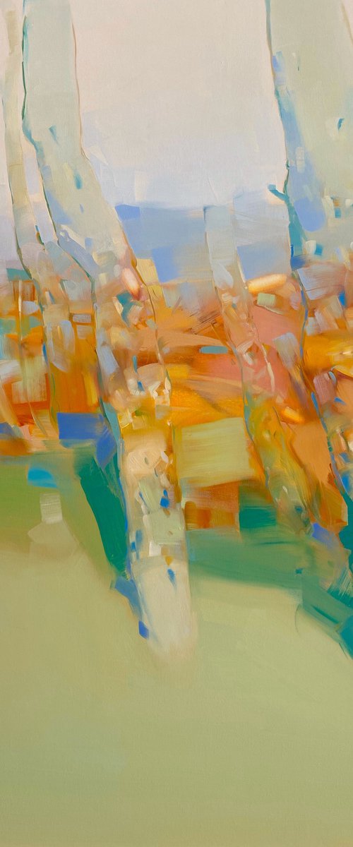 Spring Trees, Original oil painting, Handmade artwork, One of a kind by Vahe Yeremyan