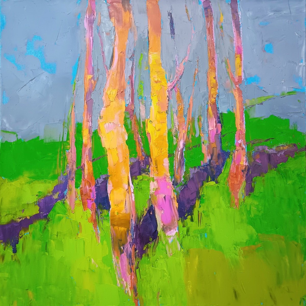 Expressive Oil Painting , Rising Hopes By Emilia Milcheva, 24 X 24, Artwork For Sale On Artfinder