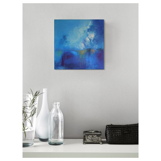 Blue Shadows - Original acrylic painting, 40 x 40cm