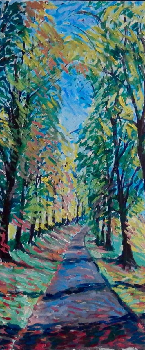 Pathway, Autumn, Version Two. by Stephen Howard Harrison