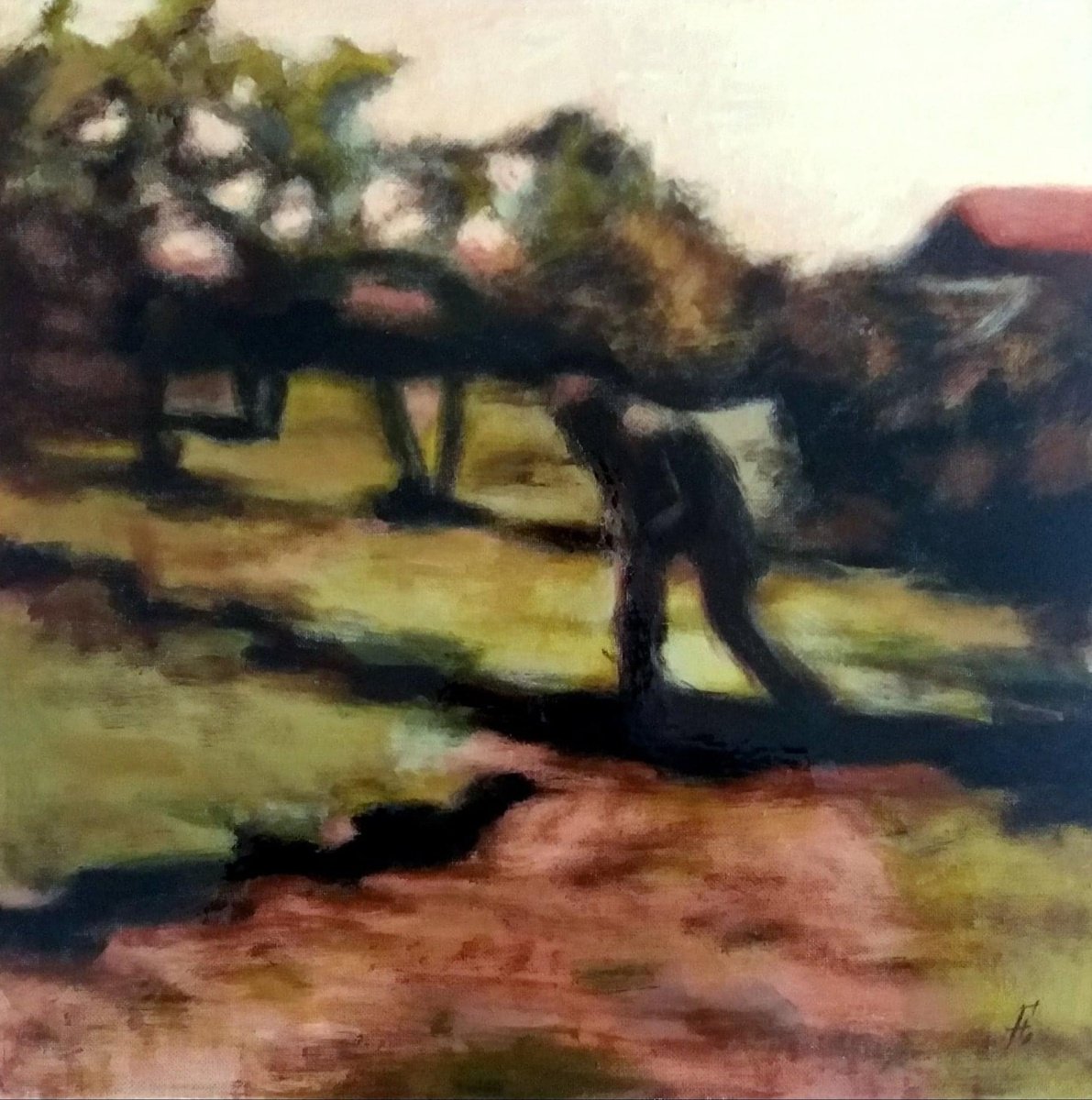 Rural Landscape By Nikola Gulev, 16 X 16, Artwork For Sale On Artfinder