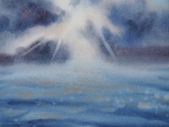 Sunbeams through the clouds
