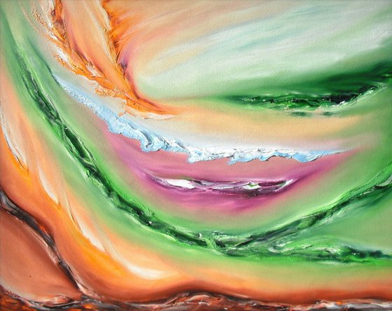 Visionary, LARGE XXL, 100x80 cm, Original abstract oil painting