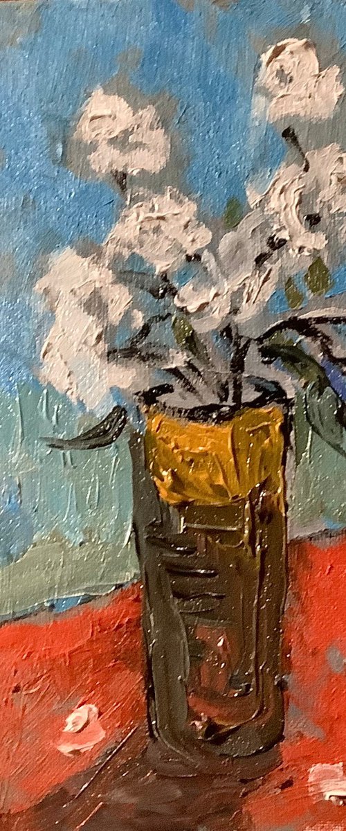 Vase with flowers by Angus  MacDonald