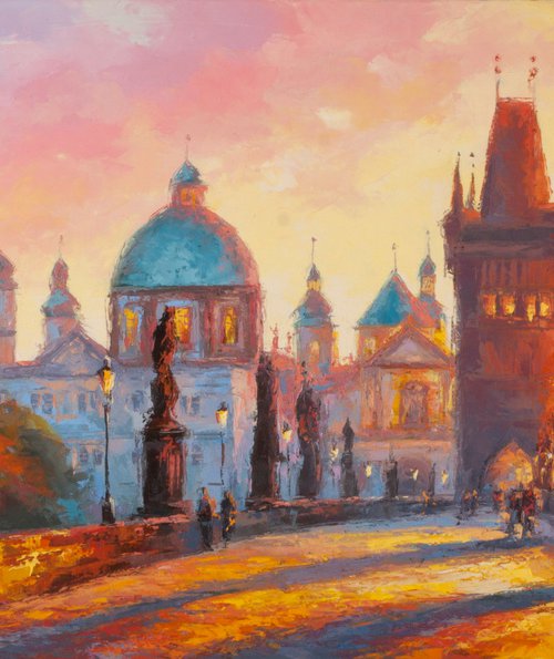 Early morning on the Charles Bridge by Alexandr Klemens