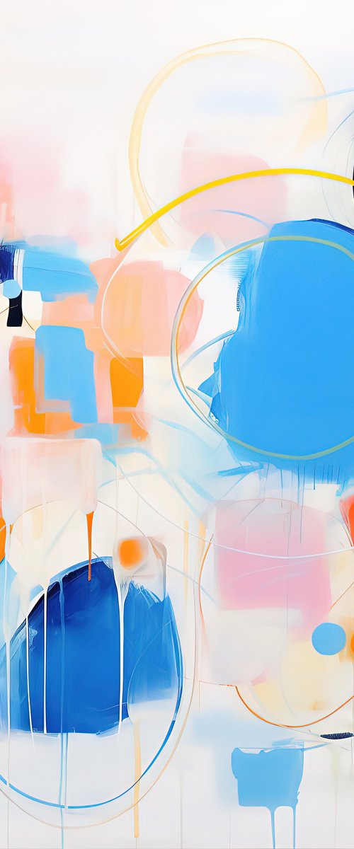 Butterflu blue and orange acrylic abstract 2111235 by Sasha Robinson