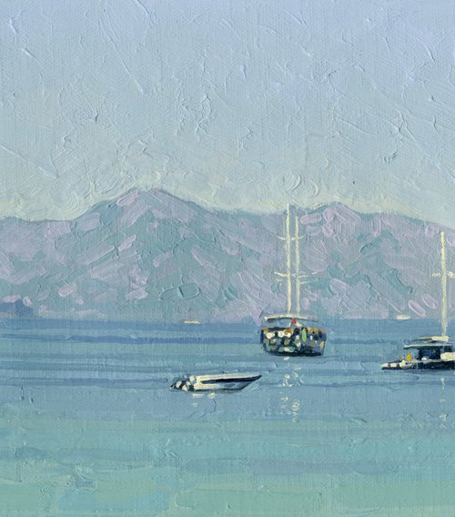Yachts in Turunc Harbor by Simon Kozhin