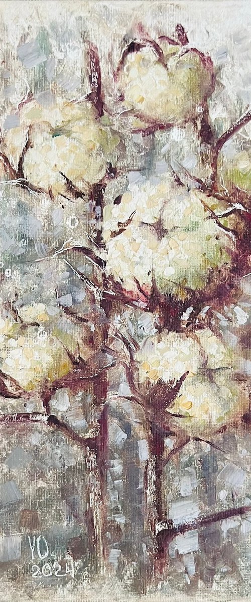 Cotton Blossoms by Yulia Odukalets