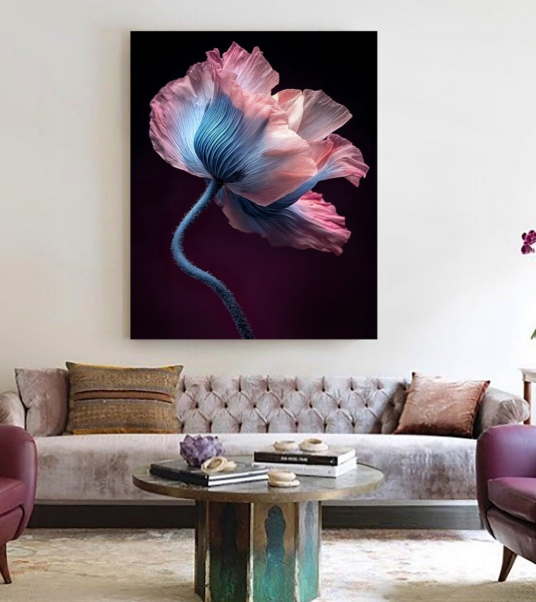 Photorealistic Botanical Photograph By Michael Filonow, 26 X 32", Botanical Grace, Original Artwork