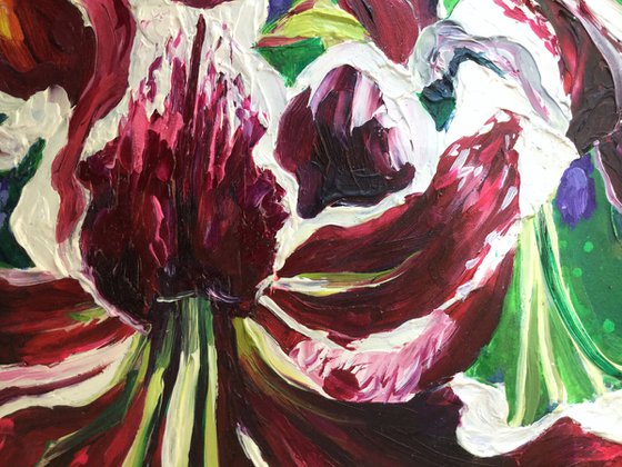 Magenta & White Lilies