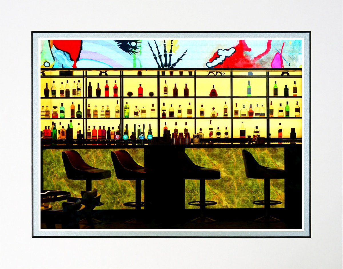 Photorealistic Cityscapes Photograph By Robin Clarke, 14 X 11", London Cocktail Bar, Original Artwork