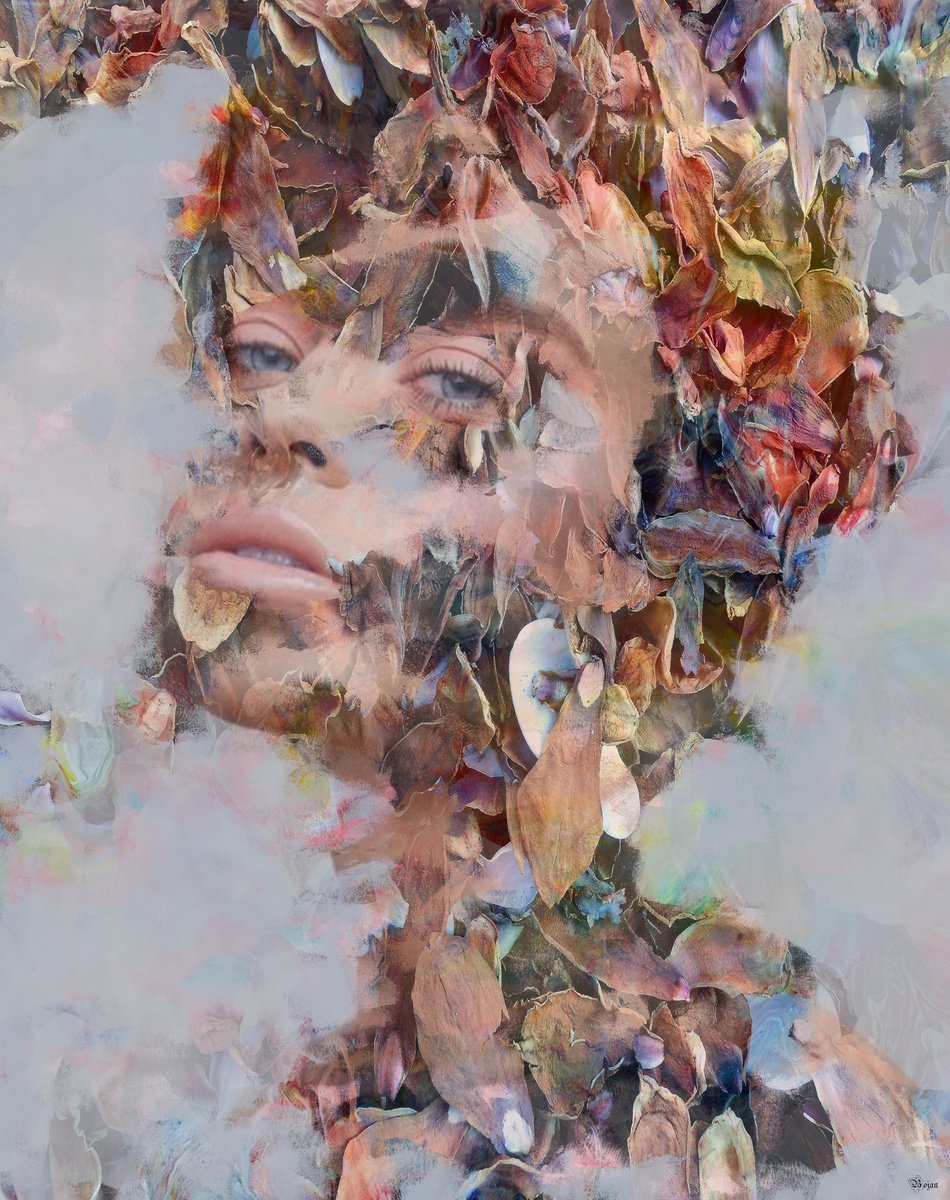 Illustrative Portrait Photograph By Bojan Jevtic, 34 X 43, About Love, Original Artwork