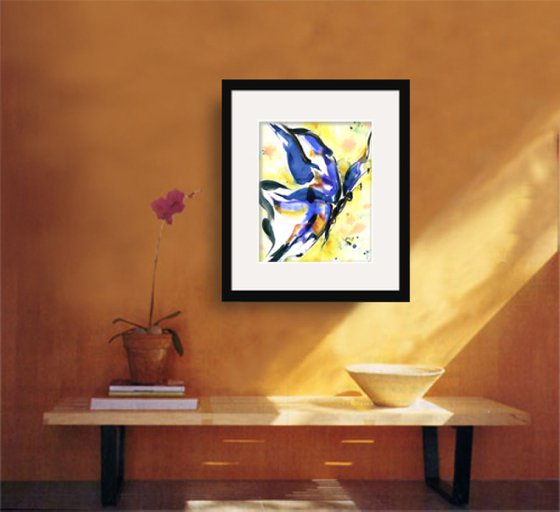 Butterfly Song No. 095 - Butterfly Watercolor Painting by Kathy Morton Stanion