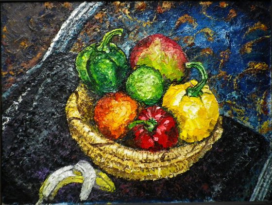 Still life with mixed fruit