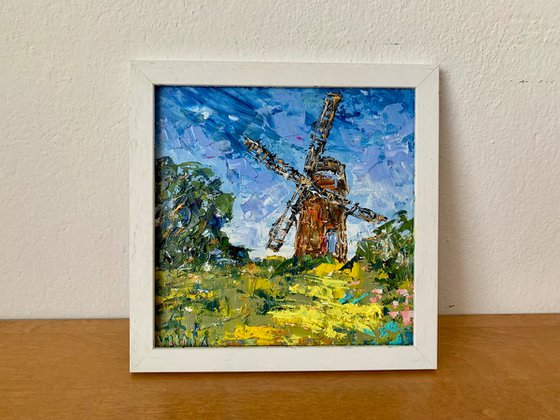 Windmill and Sunflowers